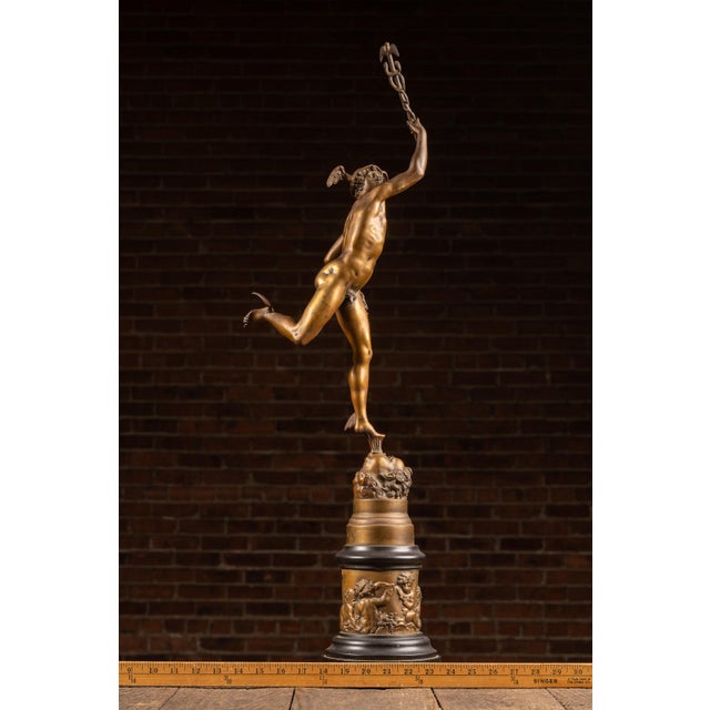 Bronze Vintage After-Giambologna Bronze "Hermes" Figure For Sale - Image 8 of 8