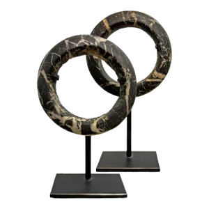 Pair of Neolithic Stone Bracelets From Mali