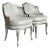 Vintage Regency Baroque Quilted Silver Leaf Lounge Chairs - A Pair For Sale