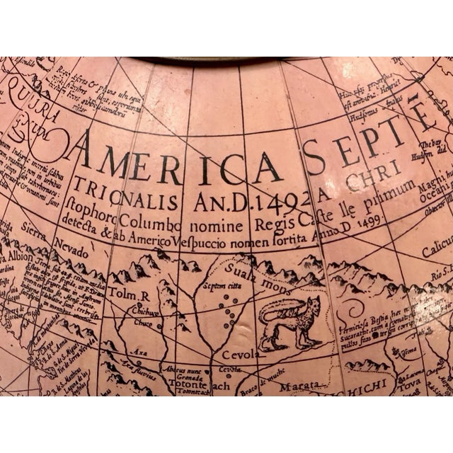 Freestanding Globe on Wrought Iron Base For Sale In Philadelphia - Image 6 of 7