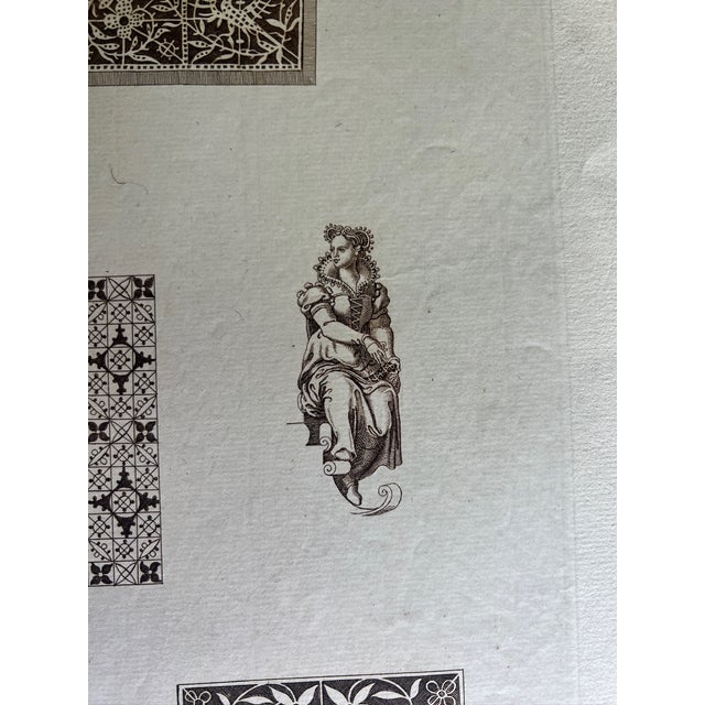 19th Century French Engraving of Renaissance Venetian Lace Designs For Sale In Houston - Image 6 of 9