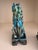 Japanese Vintage Turquoise Glazed Ceramic Japanese Foo Dogs, Made in Japan, C. 1960s - A Pair For Sale - Image 3 of 10