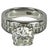 18 Karat White Gold, Diamond Ring Set with one round brilliant diamond approximate color I, clarity I F weighing...