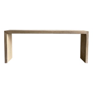 Reclaimed Elm Wood Waterfall Modena Console Table For Sale
