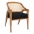 NOIR Chloe Chair, Teak, Caning, and Black Cotton For Sale