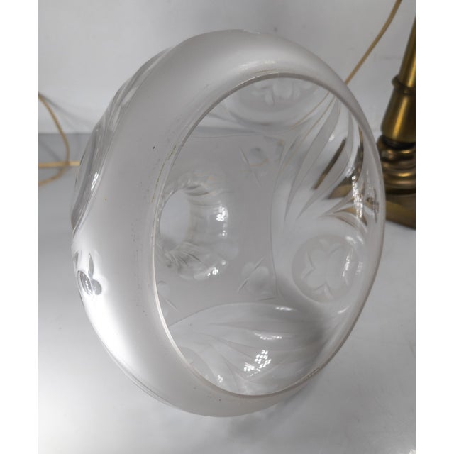 19th Century American Victorian Brass Astral Lamp With Frosted Glass Shade For Sale In New York - Image 6 of 17