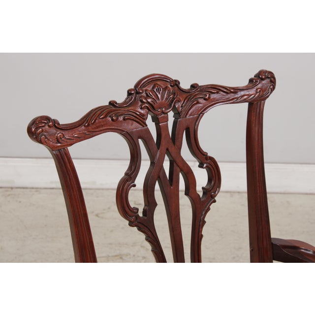 Wood Set of 8 Thomasville Mahogany Dining Chairs For Sale - Image 7 of 18