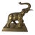 Late 20th Century Vintage Brass Elephant Sculpture With Raised Trunk on Pedestal Base For Sale - Image 5 of 8