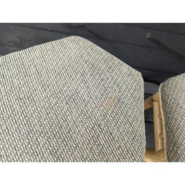 Boho Chic 1930s Vintage Pair of Rattan Stools For Sale - Image 3 of 6