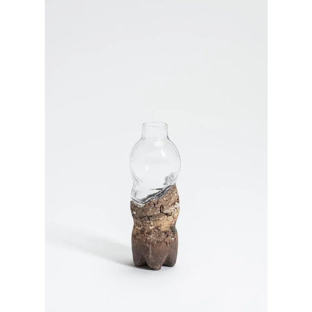 Fuwa fuwa, no 7 bottle by yusuke´ y. Offhause one of a kind, the work is in two parts (ceramic and glass). Dimensions: d...