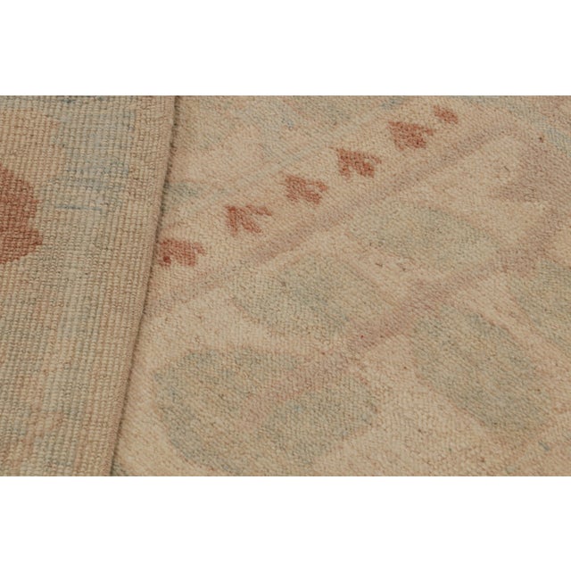 Textile Rug and Kilim’s Antique Oushak Rug in Beige and Red Floral Pattern For Sale - Image 7 of 7