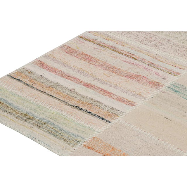 2010s Rug & Kilim’s Patchwork Kilim Rug in Polychromatic Stripes For Sale - Image 5 of 8