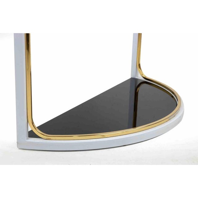 Vintage Console with Wall Mirror by Tommaso Barbi, Italy, 1970s, Set of 2 For Sale - Image 9 of 13