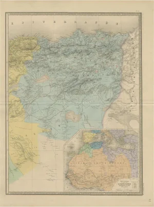 Antique Map of Algeria and Tunisia and Tripolitania Andriveau-Goujon, 1865
