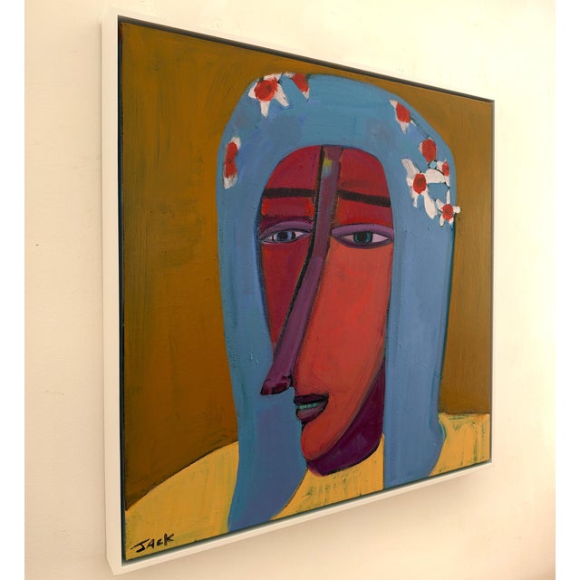 Contemporary "Flower Woman", Original Painting by Rebecca Jack For Sale - Image 3 of 5