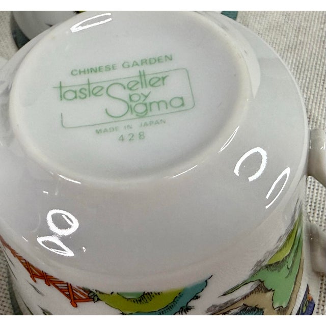 1970s Vintage Chinese Garden Taste Setter by Sigma Set - 8pcs For Sale - Image 5 of 12