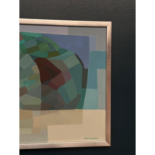 Rune Eringstam, Composition, 1950s, Oil Painting on Canvas, Framed For Sale - Image 5 of 12