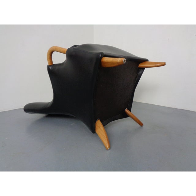Tenor Leather Lounge Chair by Søren Nissen and Ebbe Gehl for Nielaus Jeki, Denmark, 1980s For Sale - Image 9 of 16