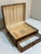 Brown Antique Wood Storage Box With Drawer - Dovetail Joints - Brass Hardware C. 1900 For Sale - Image 8 of 11