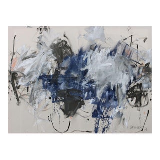 Contemporary Abstract Mixed Media on Raw Canvas "We're All Searching" by Daniela Schweinsberg For Sale