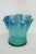 Mid Century Modern Blue Art Glass Ruffled Rim Handkerchief Bowl Vase For Sale - Image 11 of 11