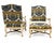 Early 20th Century Early French Louis XV Style Bergere Chairs Shell Apron Cerused Finish - Pair For Sale - Image 5 of 10