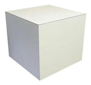 1960s Mid Century Modern Accent White Cube Table