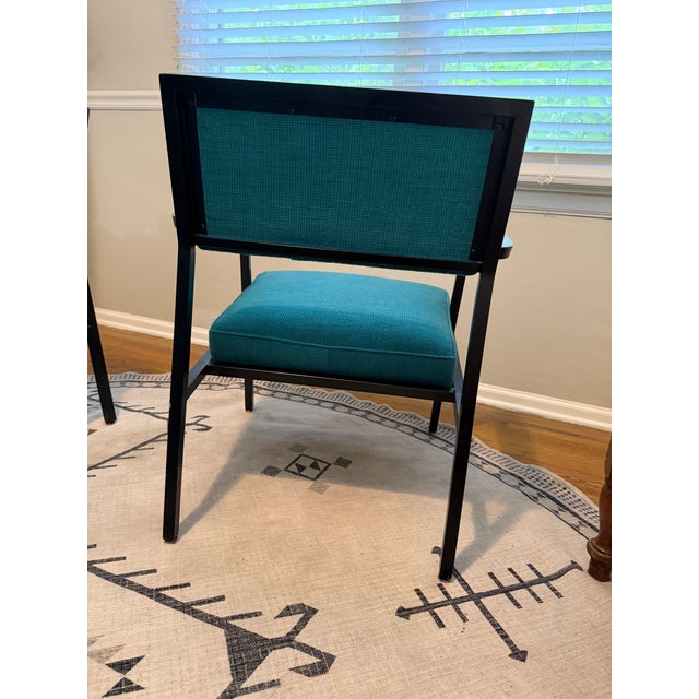 Pair of Steelcase Mid-Century Modern Lounge Armchairs in Original Upholstery For Sale - Image 10 of 11