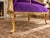 Purple Late20C Artisan Louis XVI Gold Purple Beech Settee For Sale - Image 8 of 10