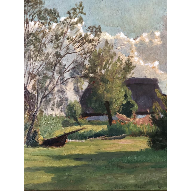Countryside Cottage, 1920s, Oil Painting on Panel, Framed For Sale - Image 6 of 16