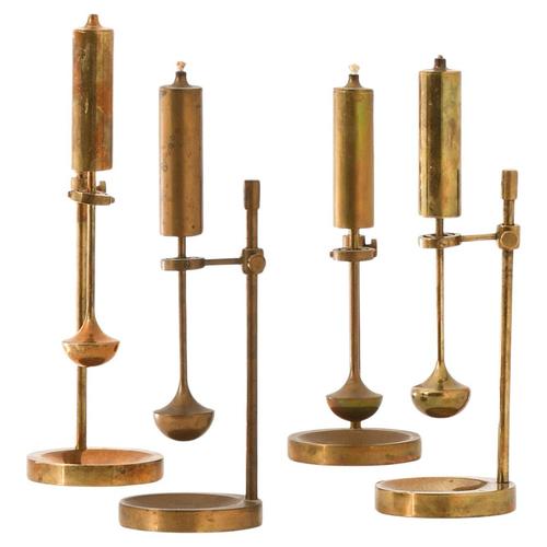 1950s Oil Lamps in Brass from Ilse D. Ammonsen, 1950s, Set of 4 For Sale - Image 5 of 5