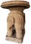 Folk Art Vintage Woven Wicker Elephant Tray Side Drinks Table With Wood Tusks, Tropical Regency Style For Sale - Image 3 of 13