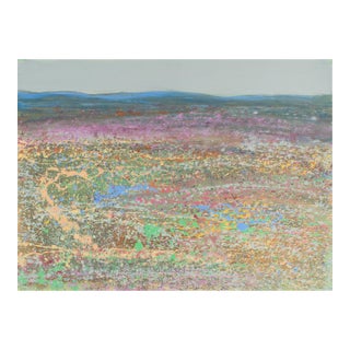 1988 “Blue Ridge” Abstract Acrylic Landscape by Harry Hilson For Sale