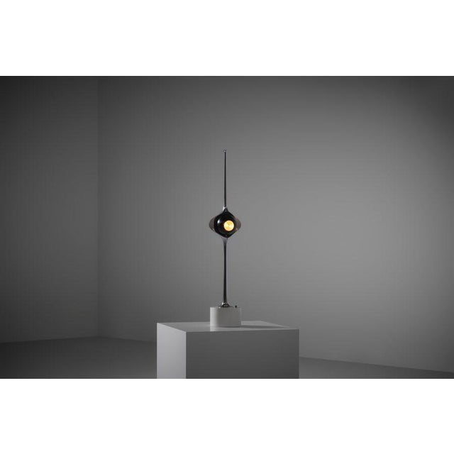 1960s Cobra Table Lamp in Nickeled Brass by Angelo Lelii for Arredoluce, Italy, 1962 For Sale - Image 5 of 16