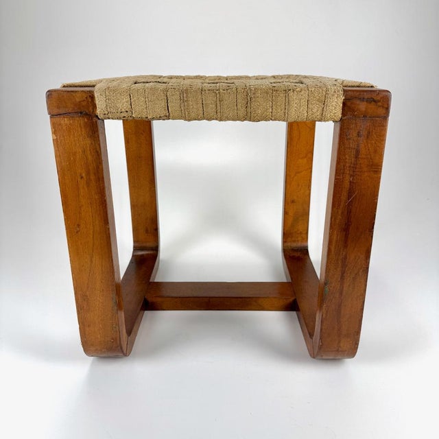 Mid-Century Bentwood and Woven Rope Stool, 1970s For Sale - Image 6 of 10