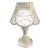 Antique White Wicker Table Lamp For Sale