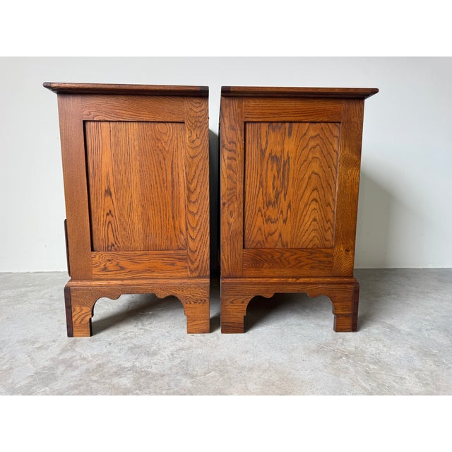 Pair of Drexel Studio Wooden Nightstands With Four Drawers & Pull-Out Tray For Sale - Image 9 of 18