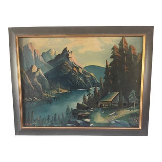 1930s California Impressionist W.P.A.Western Landscape Oil on Canvas - Reframed For Sale