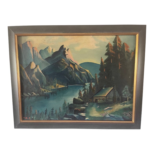 1930s California Impressionist W.P.A.Western Landscape Oil on Canvas - Reframed For Sale