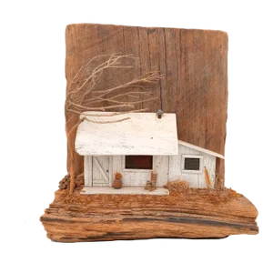 Driftwood Art Farmhouse Country Beach House Lakehouse Ooak Signed Wall Sculpture