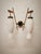 Brass Wall Lamp with Double Opal Glass Light, 1960s For Sale - Image 4 of 14