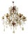 French Giltwood Crystal Prisms Chandelier, Circa 1920 For Sale