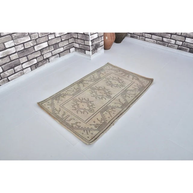 Handmade wool carpet in Turkish Anatolia , Vintage Oushak Rug,Turkish Vintage Anatolian Rug, Handmade wool Rug . One Of...