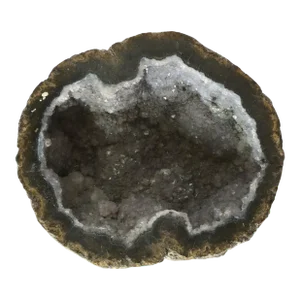 Natural Grey Quartz Agate Geode Object or Paperweight