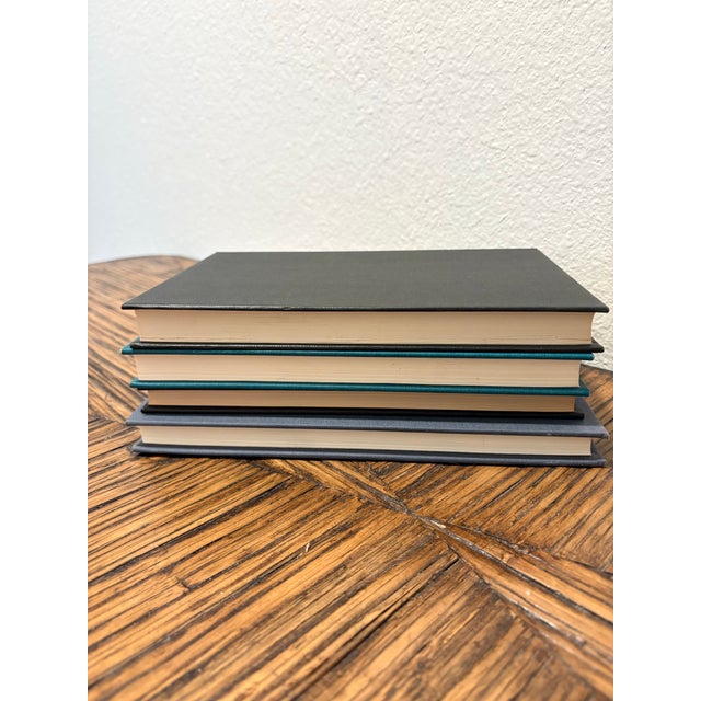 Vintage William Faulkner Literary Criticism Hardcover Stack - Set of 4 - Pristine Condition - Turquoise & Charcoal Palette For Sale - Image 4 of 9