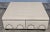 Traditional Late 20th Century Large Designer Beige Leather Upholstered Ottoman Pattern Tack Trim Bun Feet For Sale - Image 3 of 6