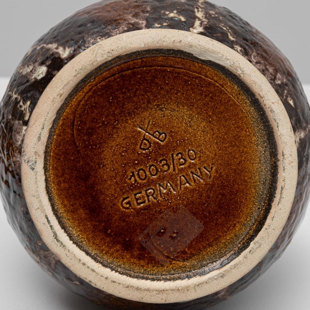 Brown 20th Century German 'W. Germany'' Ceramic Vase For Sale - Image 8 of 18
