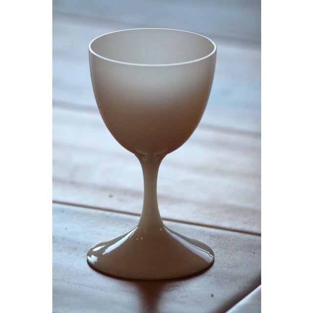 Art Deco Antique White Opaline Bar Set, Decanter and Cordials - 6 pcs For Sale - Image 3 of 10