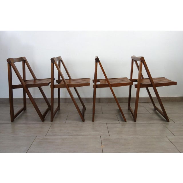 1960s Drop-Leaf Table and Folding Chairs, 1960s, Set of 5 For Sale - Image 5 of 18