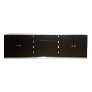 Large Modernist Dark Oak Sideboard For Sale